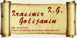 Krasimir Golijanin vizit kartica